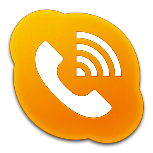 Skype Phone Alt Orange Icon 512x512 png